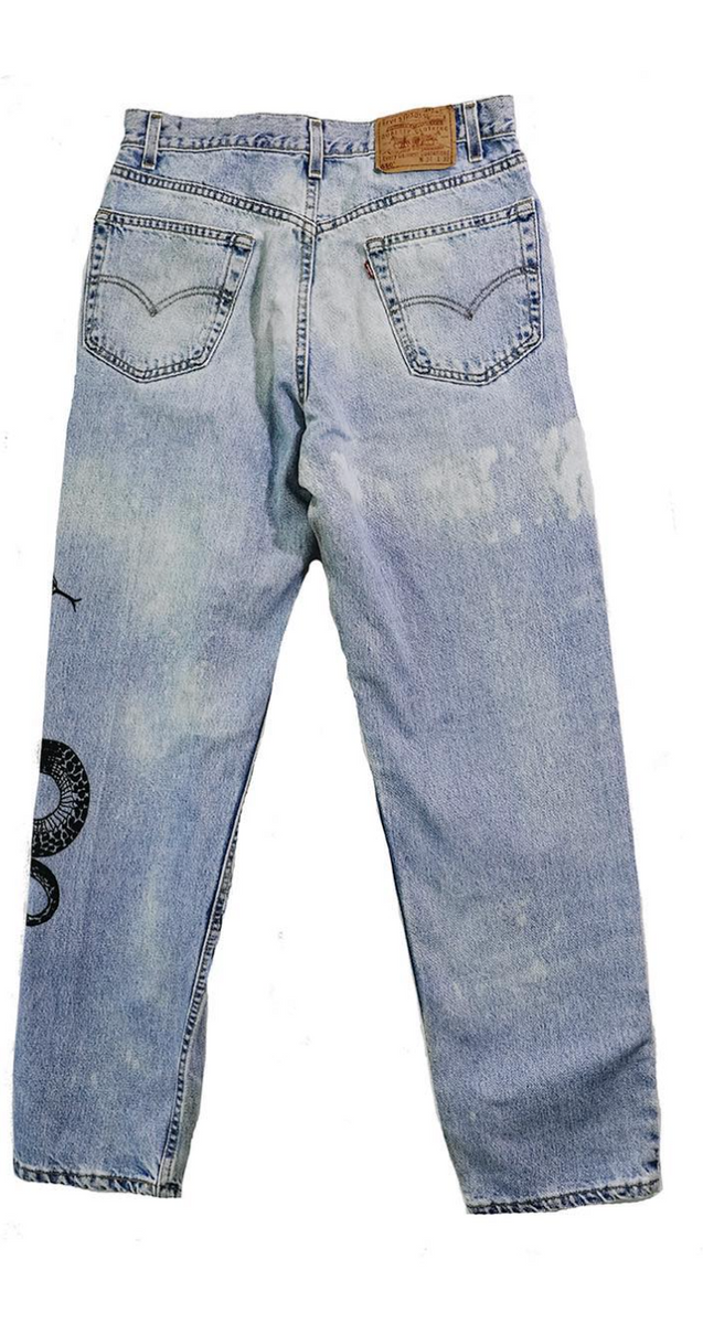 Snake Print Denim Levis 550 – Minus Us