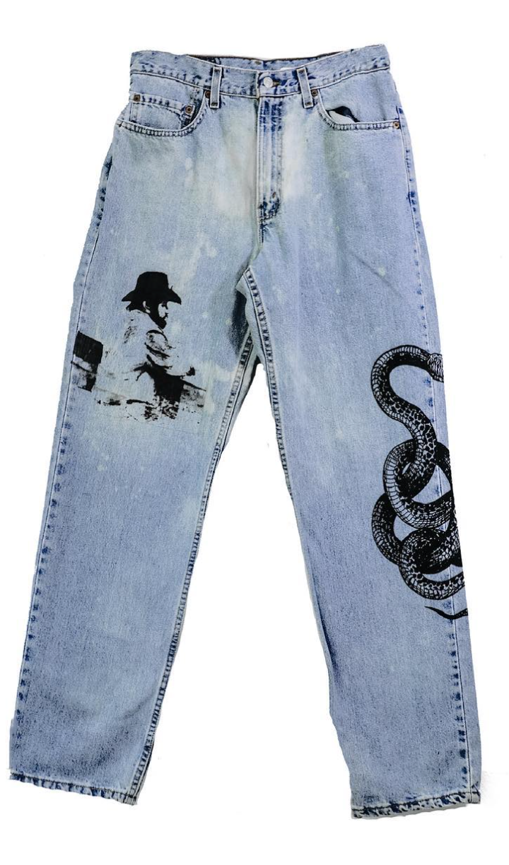 Snake Print Denim Levis 550 – Minus Us