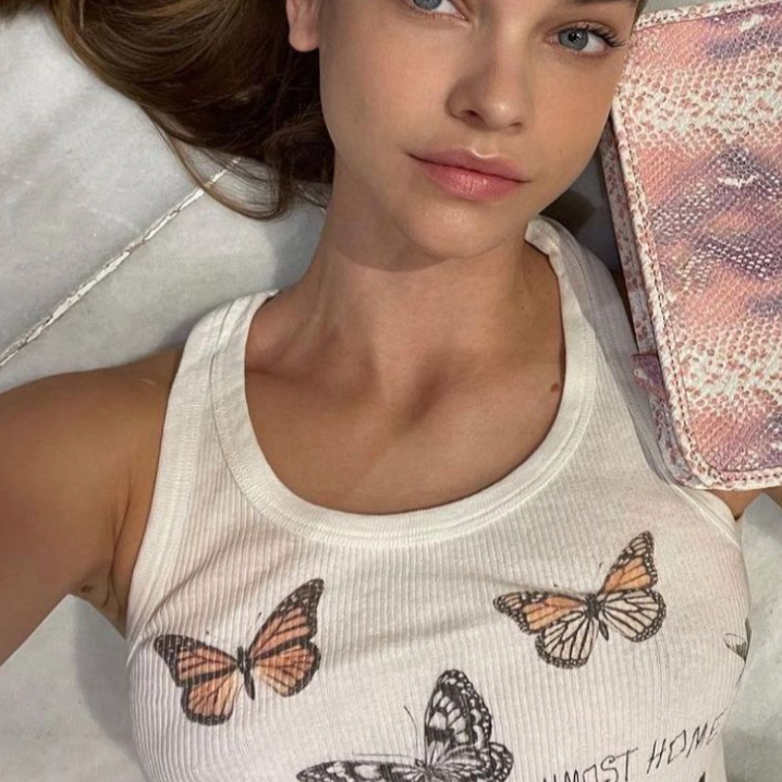 Barbara Palvin in Almost Home x Minus Us Butterfly Tank